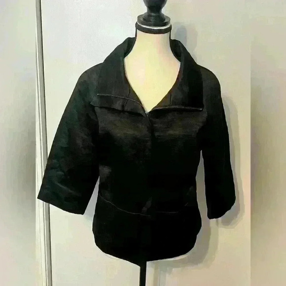 Ann Taylor Black Funnel Jacket/Blazer Women’s size 8 - Picture 2 of 13